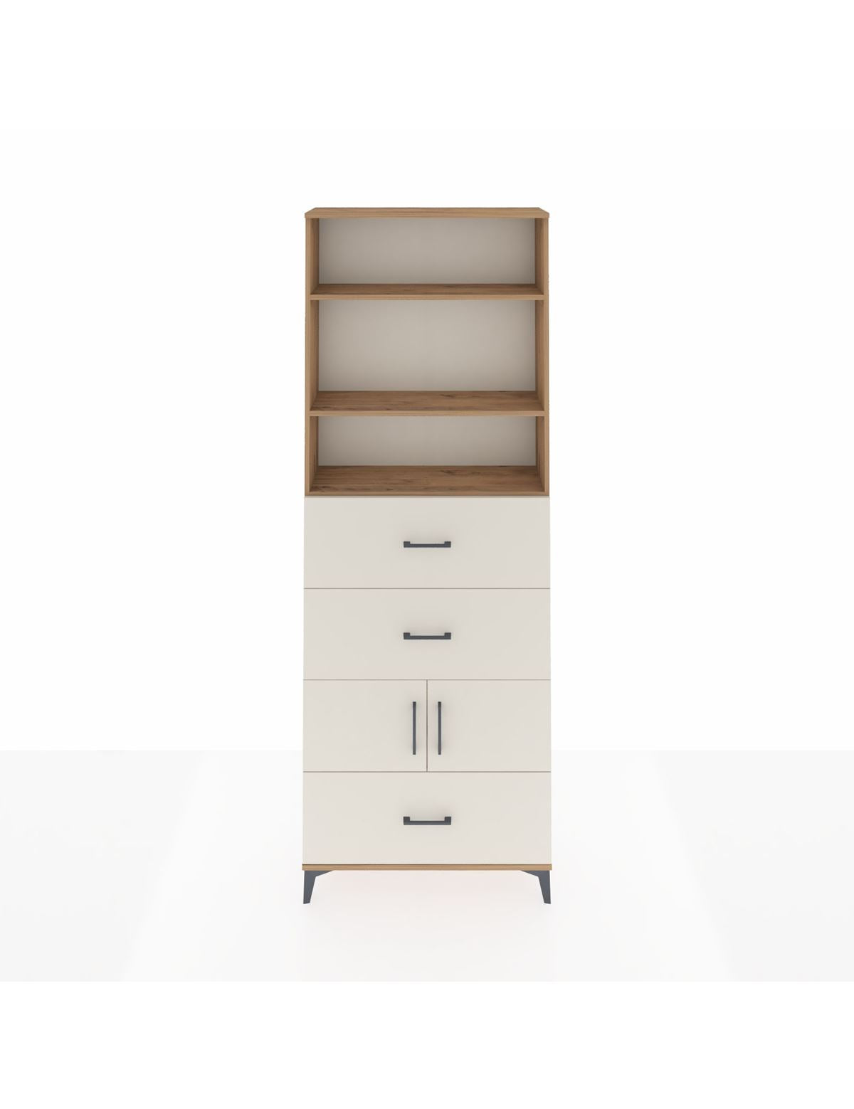 Arges Dolap 4 Raflı 3 Çekmeceli 2 Kapaklı 88x30x243 - S33M196V7A