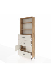 Arges Dolap 4 Raflı 3 Çekmeceli 2 Kapaklı 88x30x243 - S33M196V7A