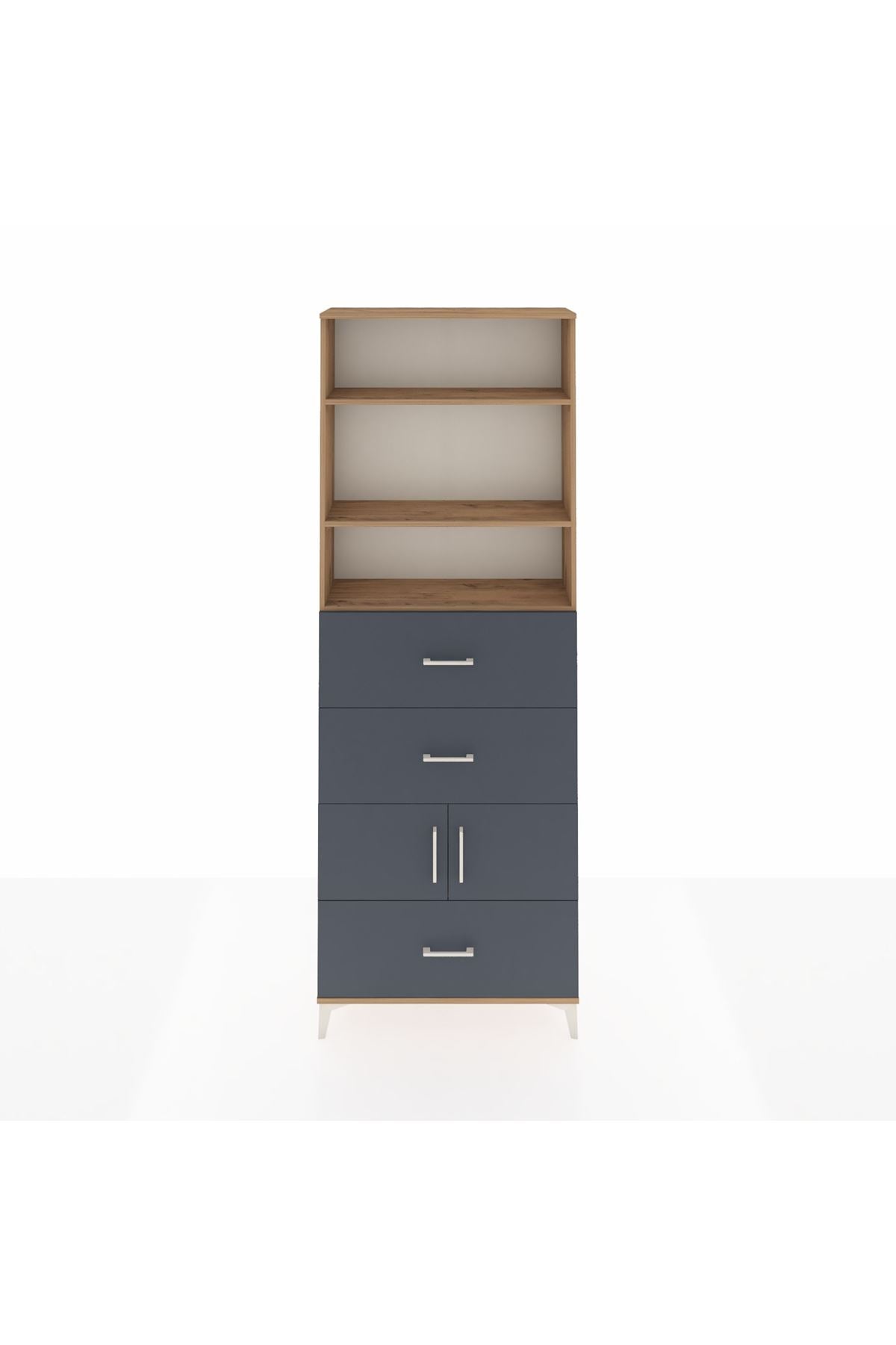 Arges Dolap 4 Raflı 3 Çekmeceli 2 Kapaklı 88x30x243 - S33M196V8A