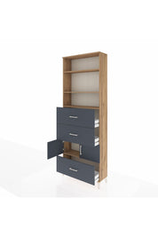 Arges Dolap 4 Raflı 3 Çekmeceli 2 Kapaklı 88x30x243 - S33M196V8A