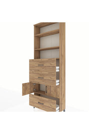 Arges Dolap 4 Raflı 3 Çekmeceli 2 Kapaklı 88x30x243 - S33M196V9A