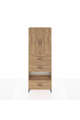 Arges Dolap 4 Raflı 3 Çekmeceli 2 Kapaklı 88x30x243