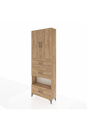 Arges Dolap 4 Raflı 3 Çekmeceli 2 Kapaklı 88x30x243 - S33M197V9A