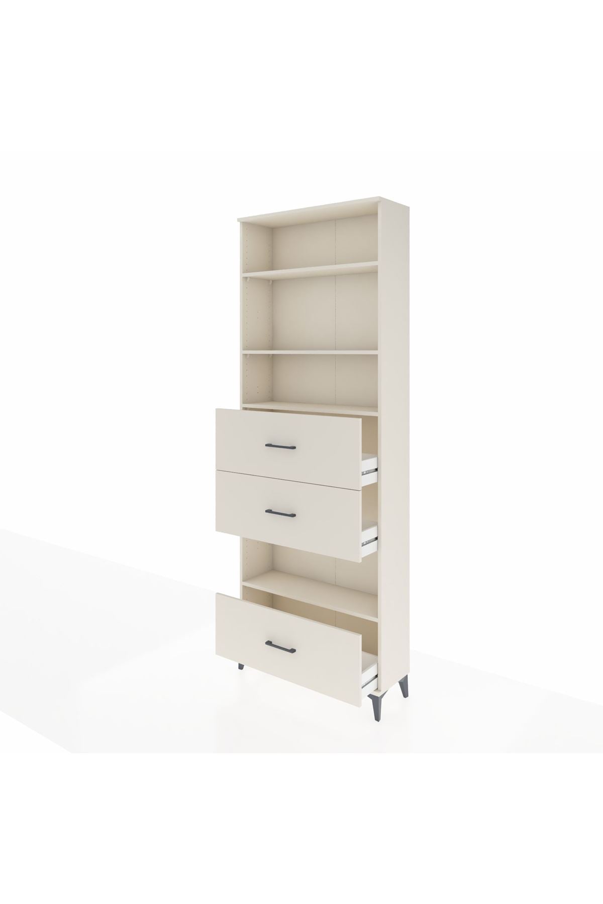 Arges Dolap 4 Raflı 3 Çekmeceli 88x30x243 - S33M198V1A