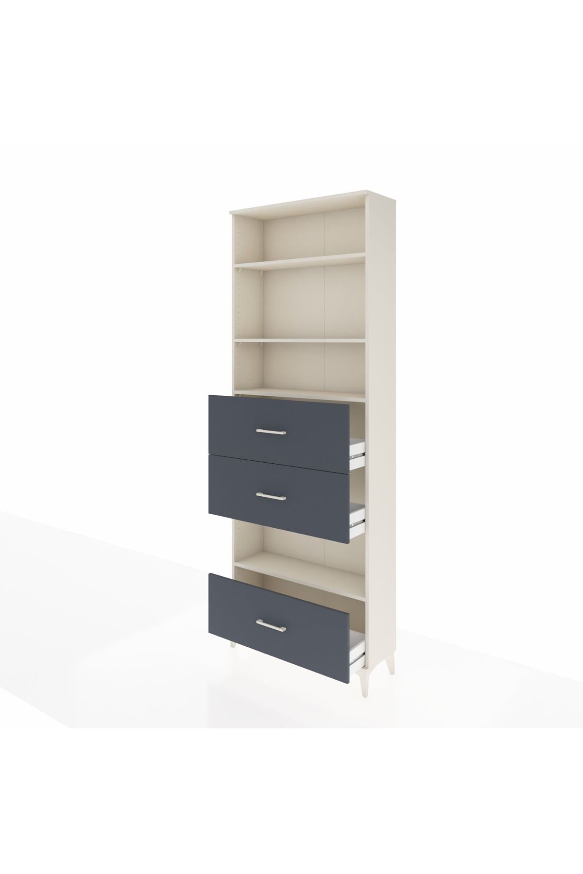 Arges Dolap 4 Raflı 3 Çekmeceli 88x30x243 - S33M198V2A