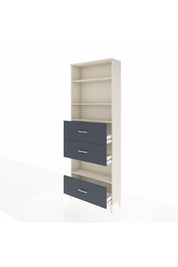 Arges Dolap 4 Raflı 3 Çekmeceli 88x30x243 - S33M198V2A