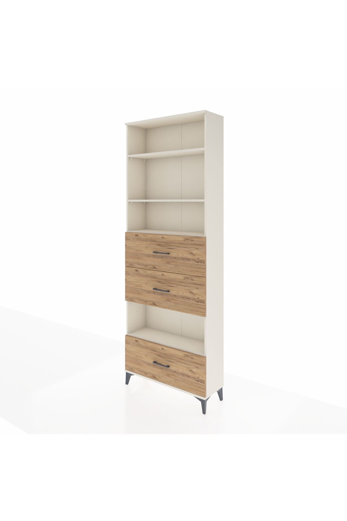 Arges Dolap 4 Raflı 3 Çekmeceli 88x30x243 - S33M198V3A