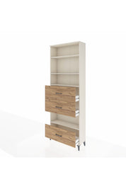 Arges Dolap 4 Raflı 3 Çekmeceli 88x30x243 - S33M198V3A