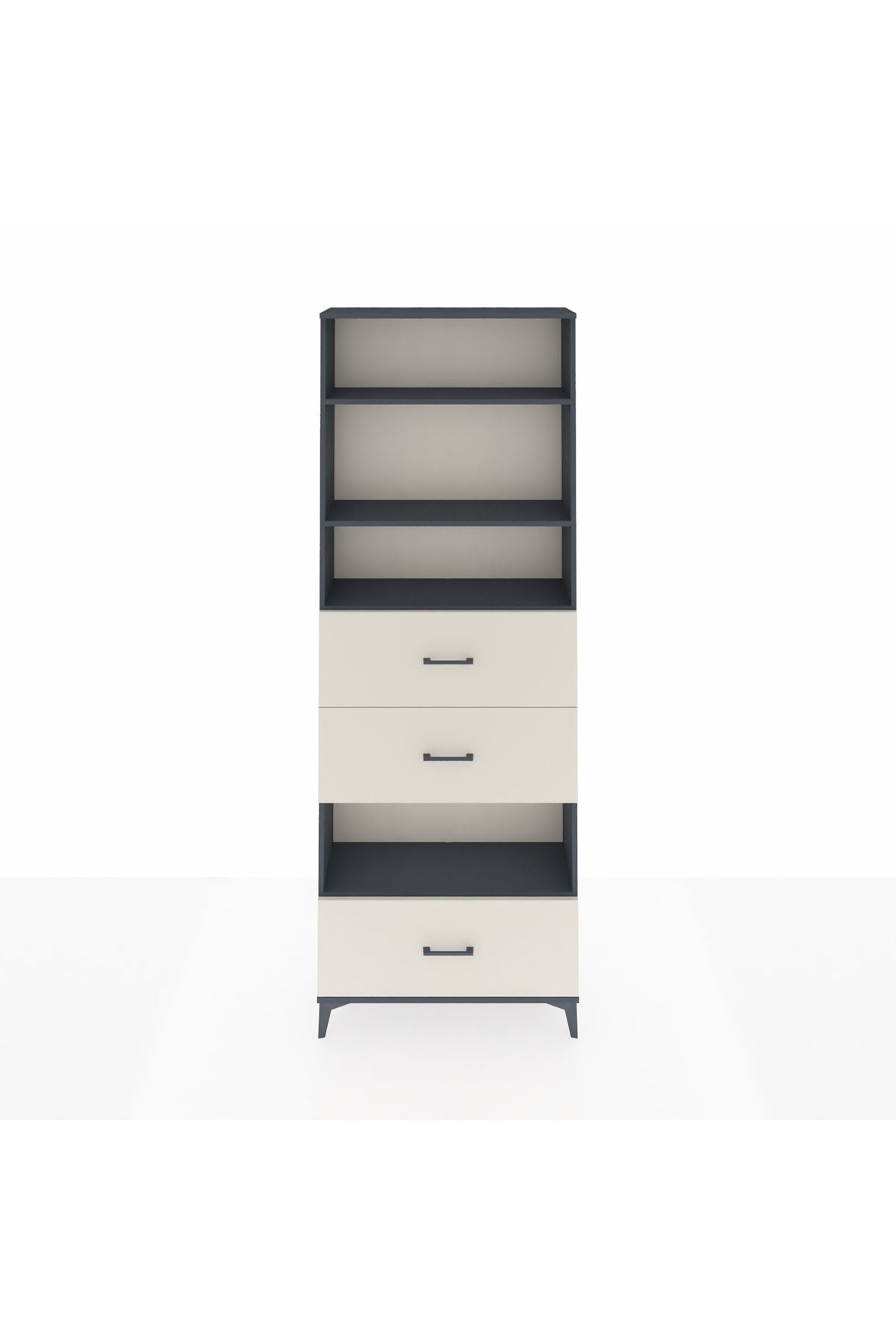 Arges Dolap 4 Raflı 3 Çekmeceli 88x30x243 - S33M198V4A
