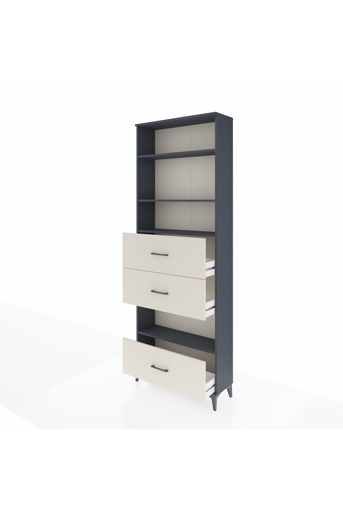 Arges Dolap 4 Raflı 3 Çekmeceli 88x30x243 - S33M198V4A