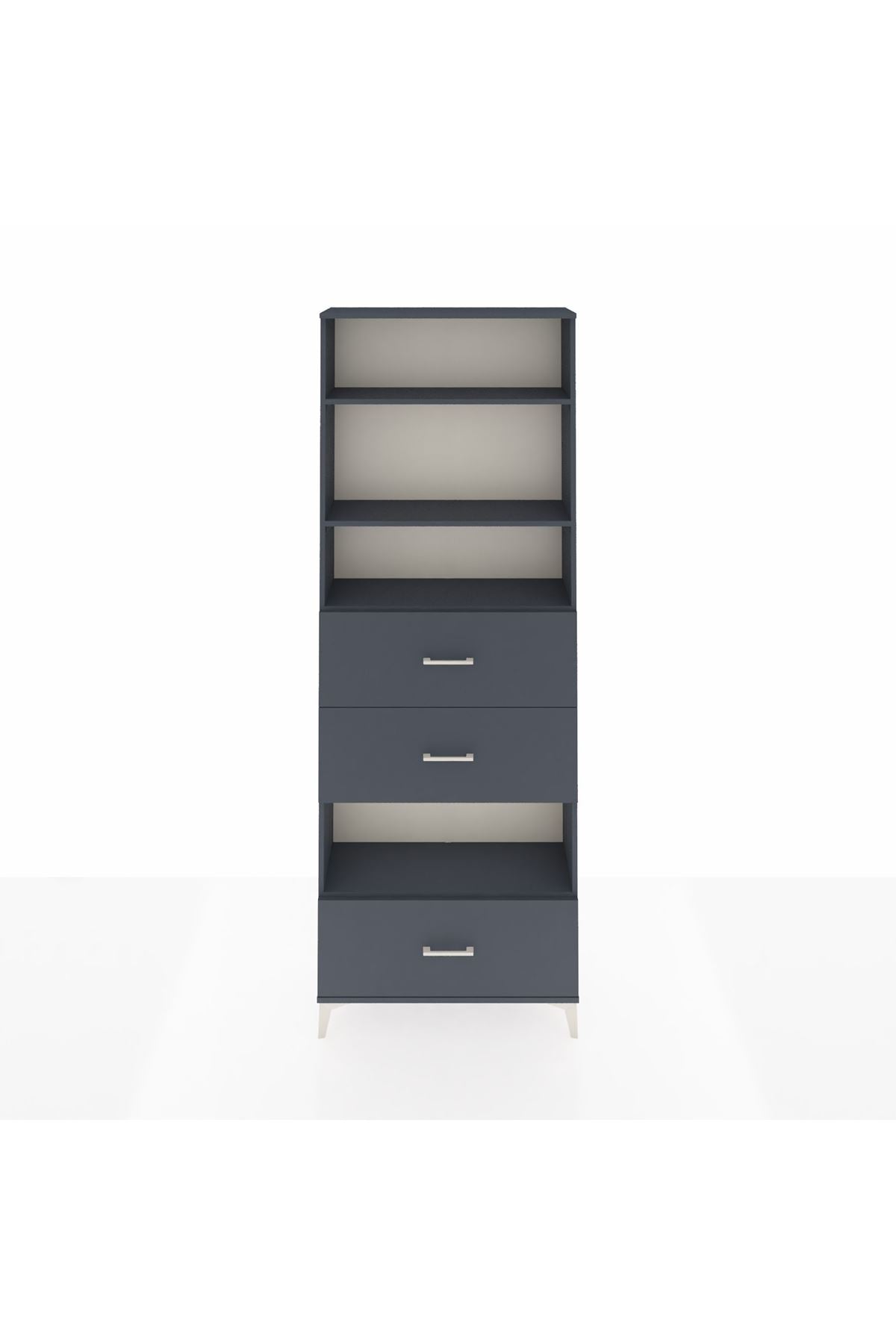 Arges Dolap 4 Raflı 3 Çekmeceli 88x30x243 - S33M198V5A