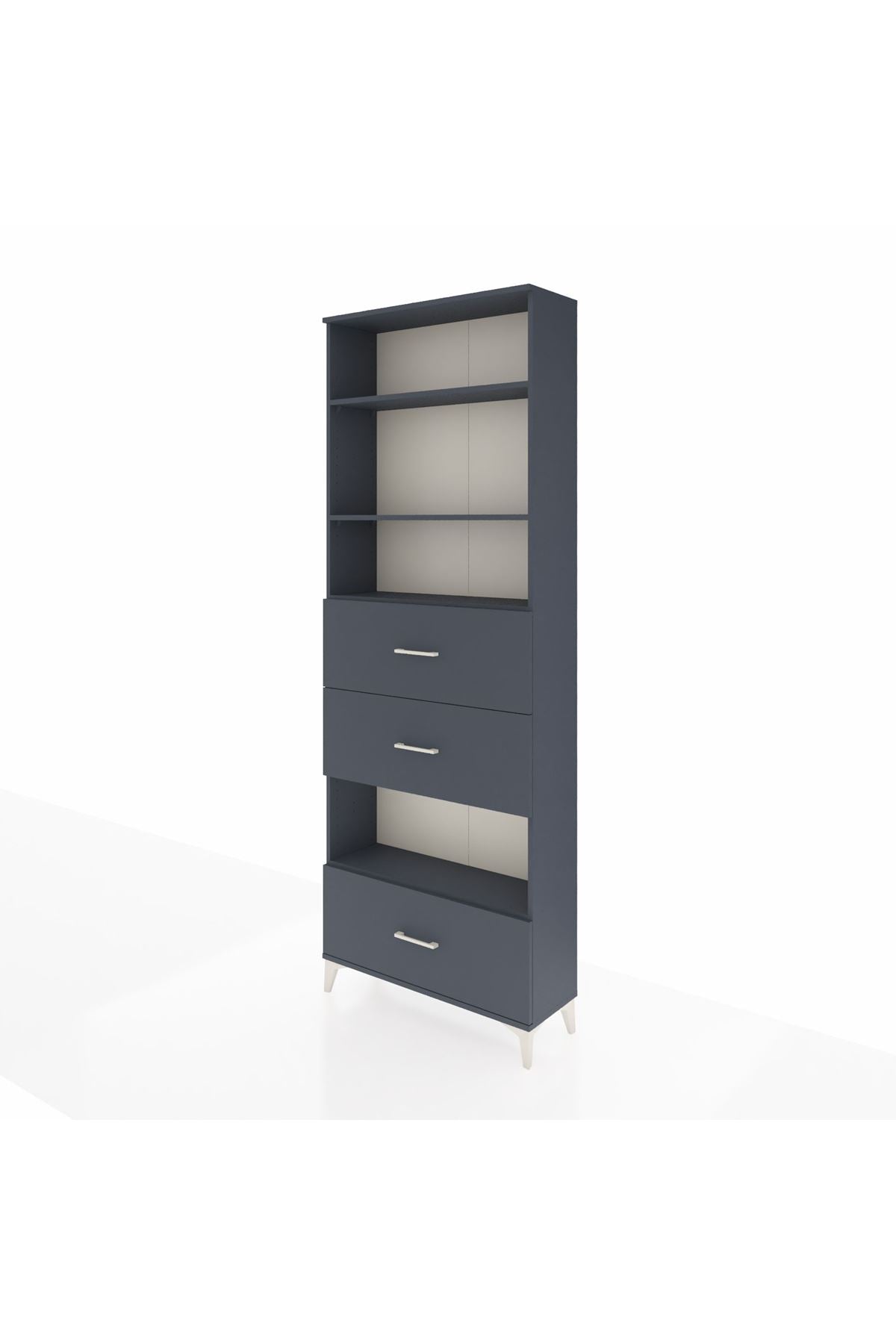 Arges Dolap 4 Raflı 3 Çekmeceli 88x30x243 - S33M198V5A