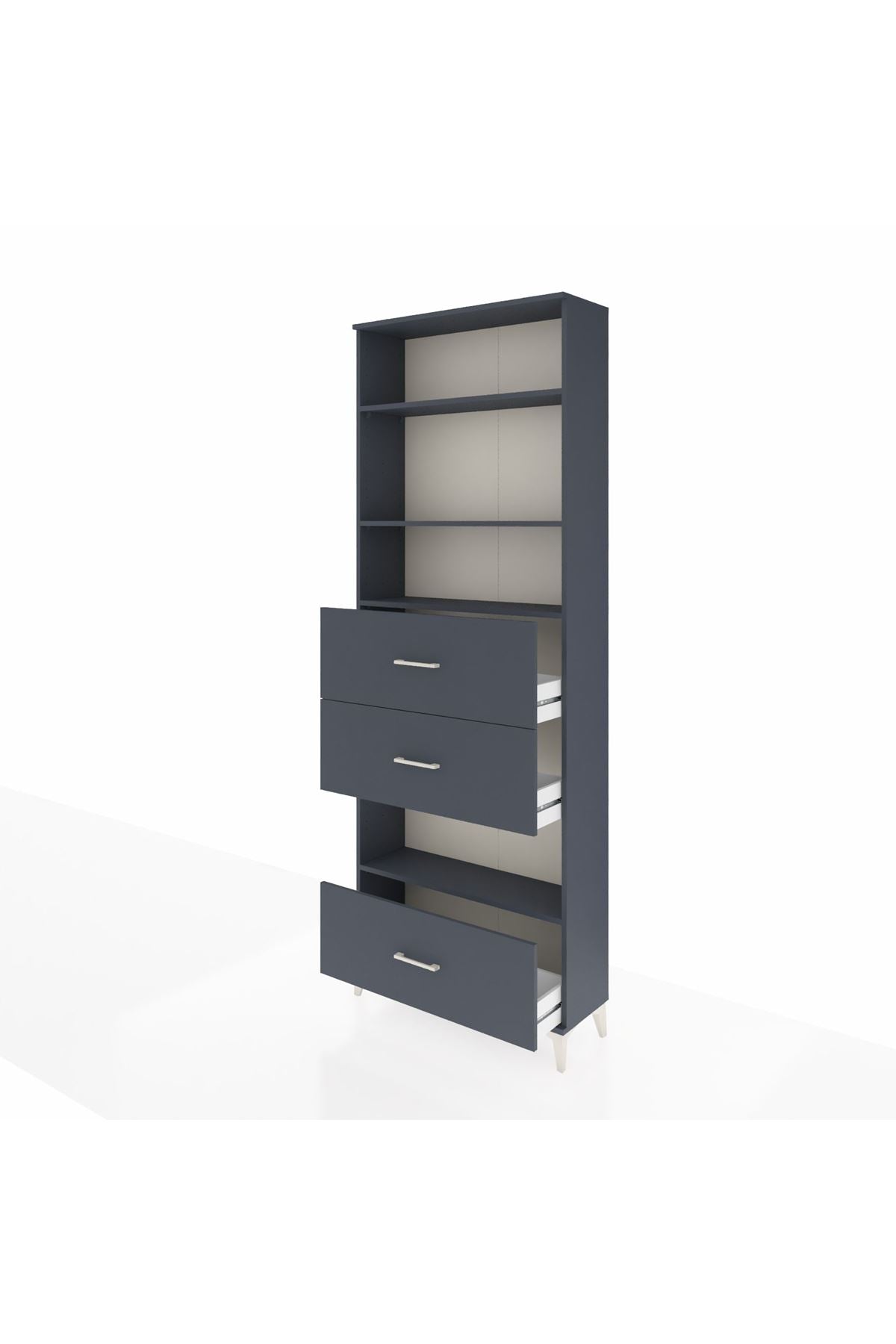 Arges Dolap 4 Raflı 3 Çekmeceli 88x30x243 - S33M198V5A