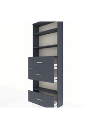 Arges Dolap 4 Raflı 3 Çekmeceli 88x30x243 - S33M198V5A