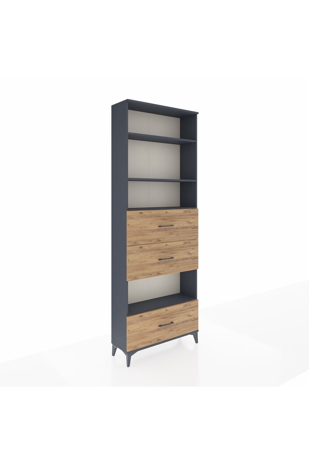 Arges Dolap 4 Raflı 3 Çekmeceli 88x30x243 - S33M198V6A