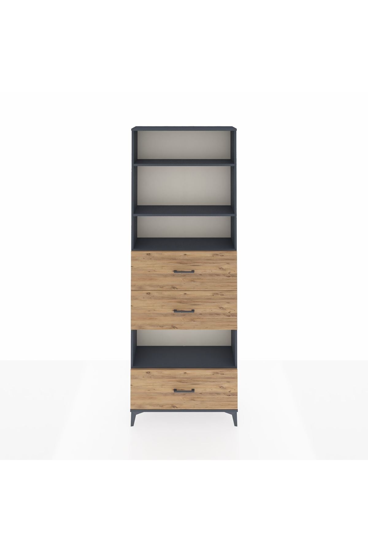 Arges Dolap 4 Raflı 3 Çekmeceli 88x30x243 - S33M198V6A