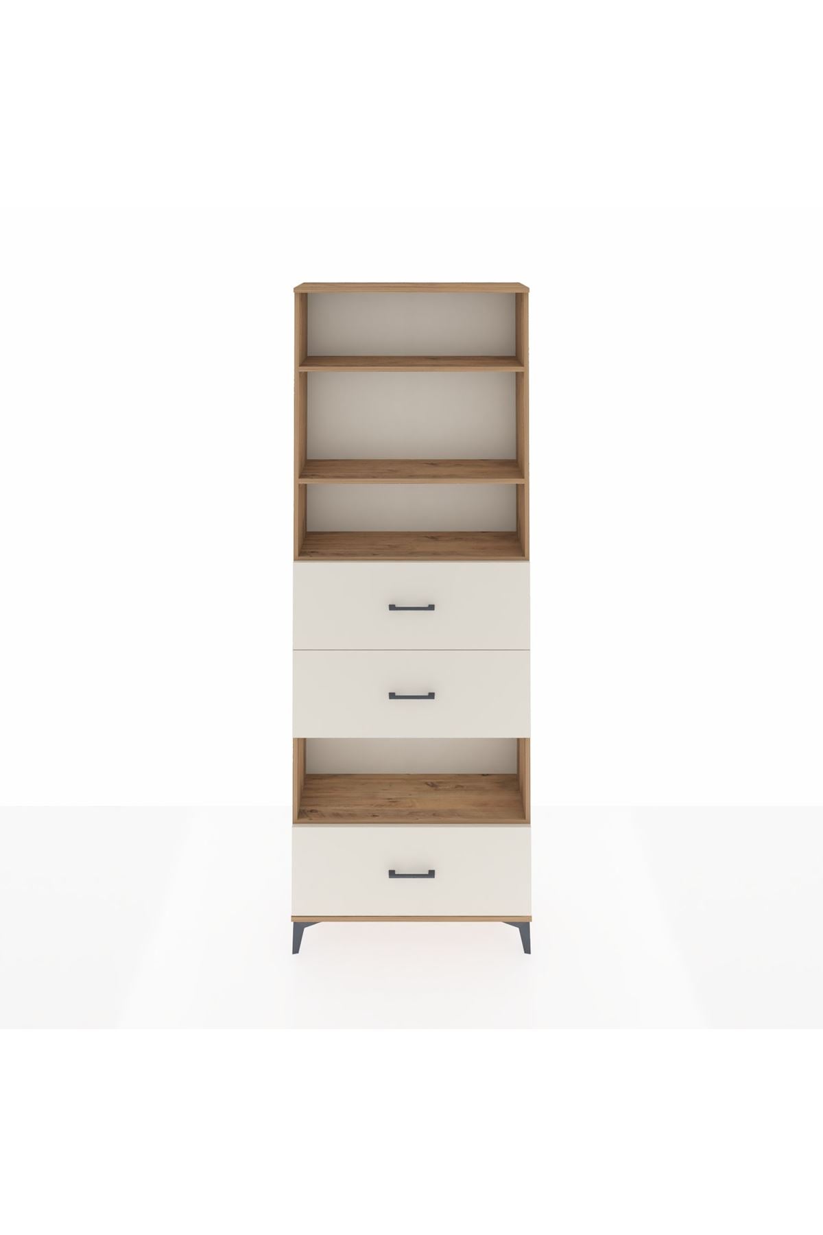 Arges Dolap 4 Raflı 3 Çekmeceli 88x30x243 - S33M198V7A