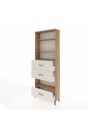Arges Dolap 4 Raflı 3 Çekmeceli 88x30x243 - S33M198V7A