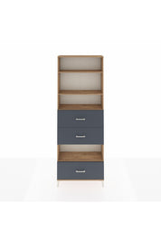 Arges Dolap 4 Raflı 3 Çekmeceli 88x30x243 - S33M198V8A