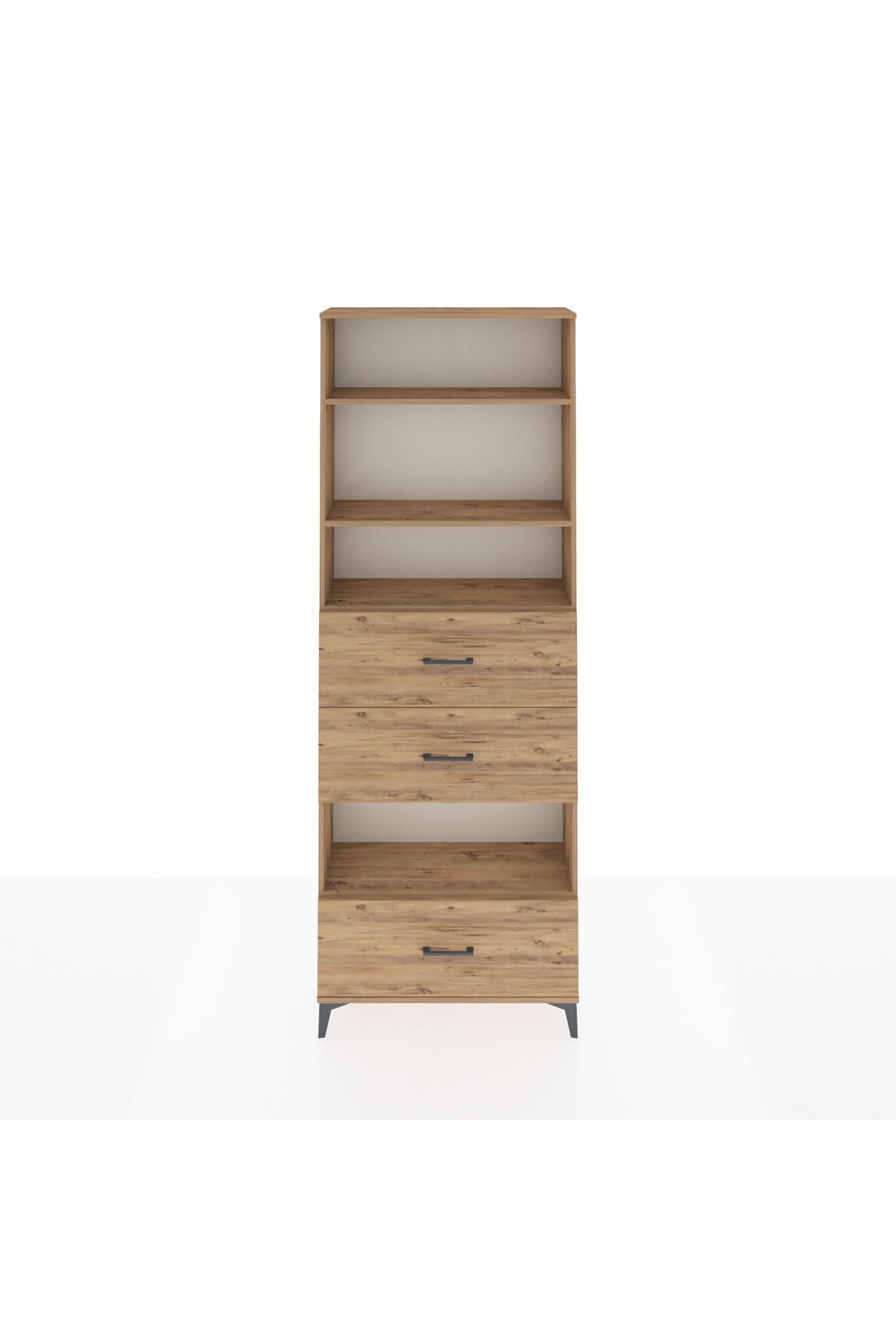 Arges Dolap 4 Raflı 3 Çekmeceli 88x30x243 - S33M198V9A