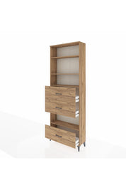 Arges Dolap 4 Raflı 3 Çekmeceli 88x30x243 - S33M198V9A