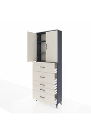 Arges Dolap 3 Raflı 5 Çekmeceli 2 Kapaklı 88x30x243 - S33M199V4A