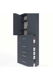 Arges Dolap 3 Raflı 5 Çekmeceli 2 Kapaklı 88x30x243 - S33M199V5A
