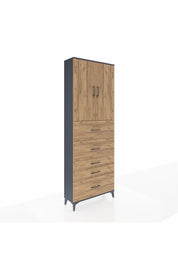 Arges Dolap 3 Raflı 5 Çekmeceli 2 Kapaklı 88x30x243 - S33M199V6A