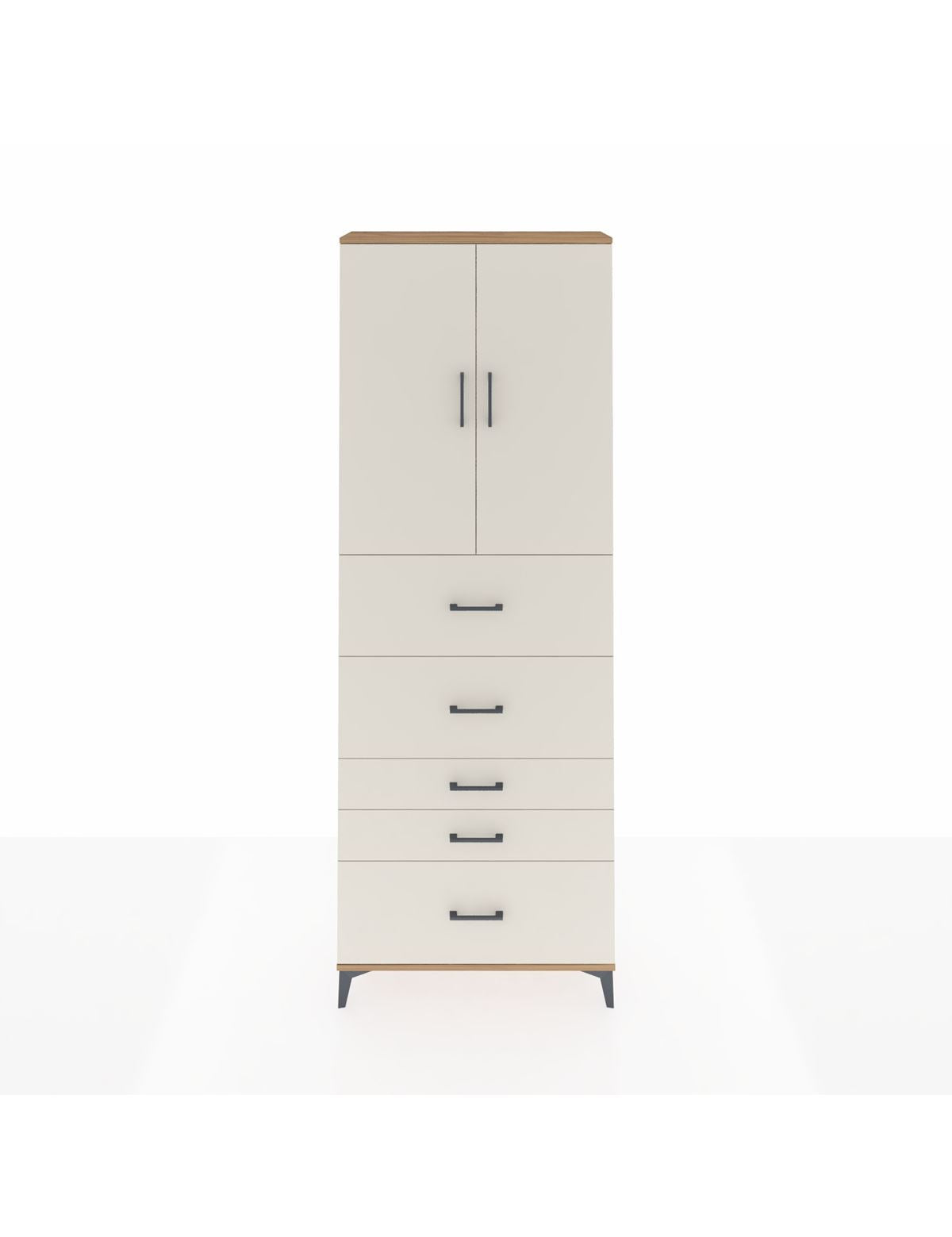 Arges Dolap 3 Raflı 5 Çekmeceli 2 Kapaklı 88x30x243 - S33M199V7A