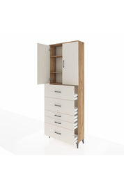 Arges Dolap 3 Raflı 5 Çekmeceli 2 Kapaklı 88x30x243 - S33M199V7A