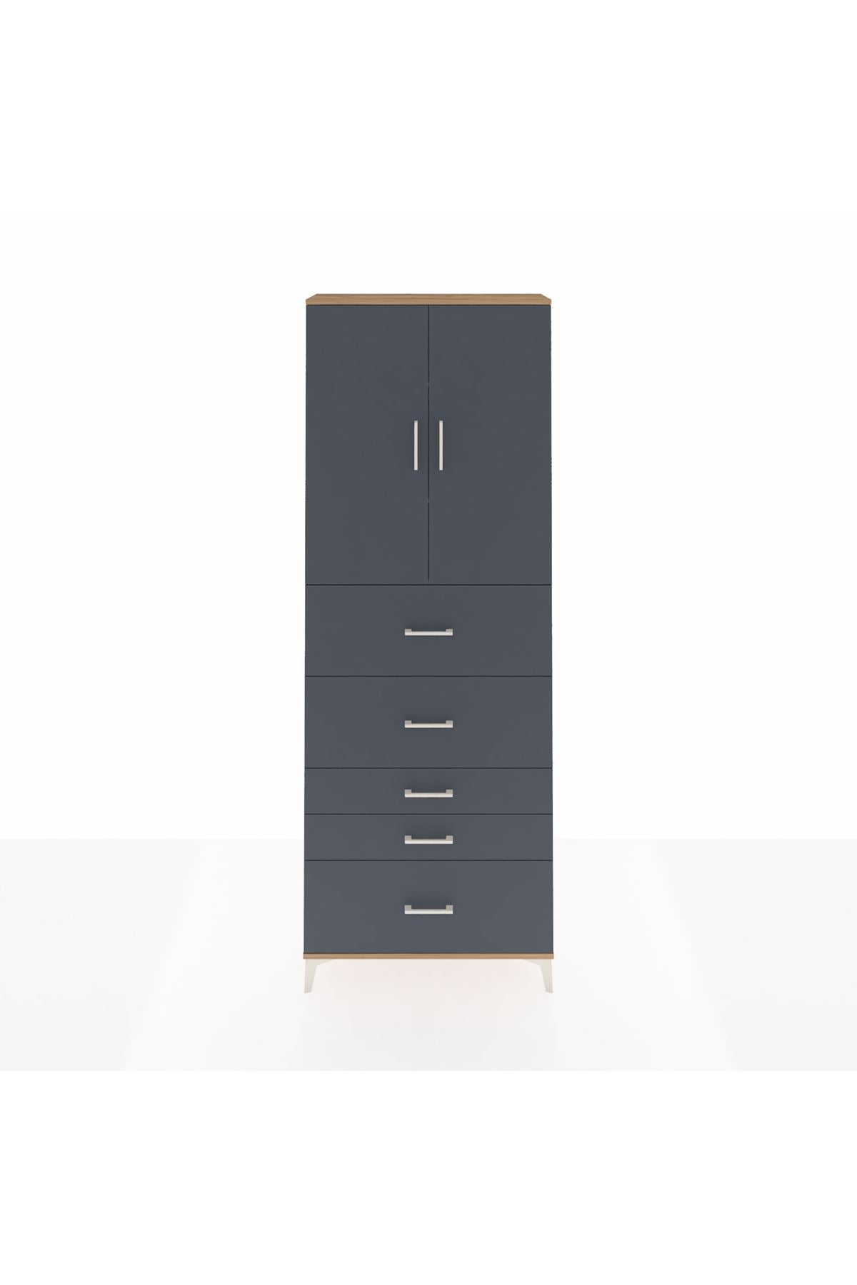 Arges Dolap 3 Raflı 5 Çekmeceli 2 Kapaklı 88x30x243 - S33M199V8A