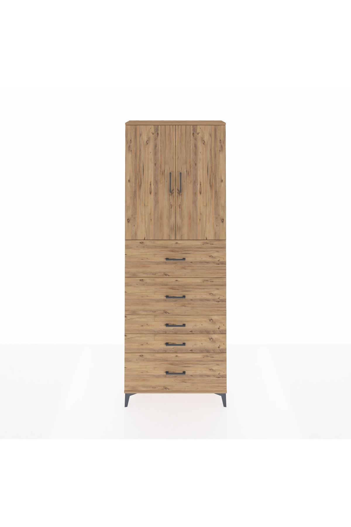 Arges Dolap 3 Raflı 5 Çekmeceli 2 Kapaklı 88x30x243 - S33M199V9A