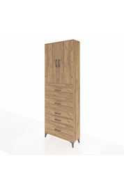 Arges Dolap 3 Raflı 5 Çekmeceli 2 Kapaklı 88x30x243 - S33M199V9A