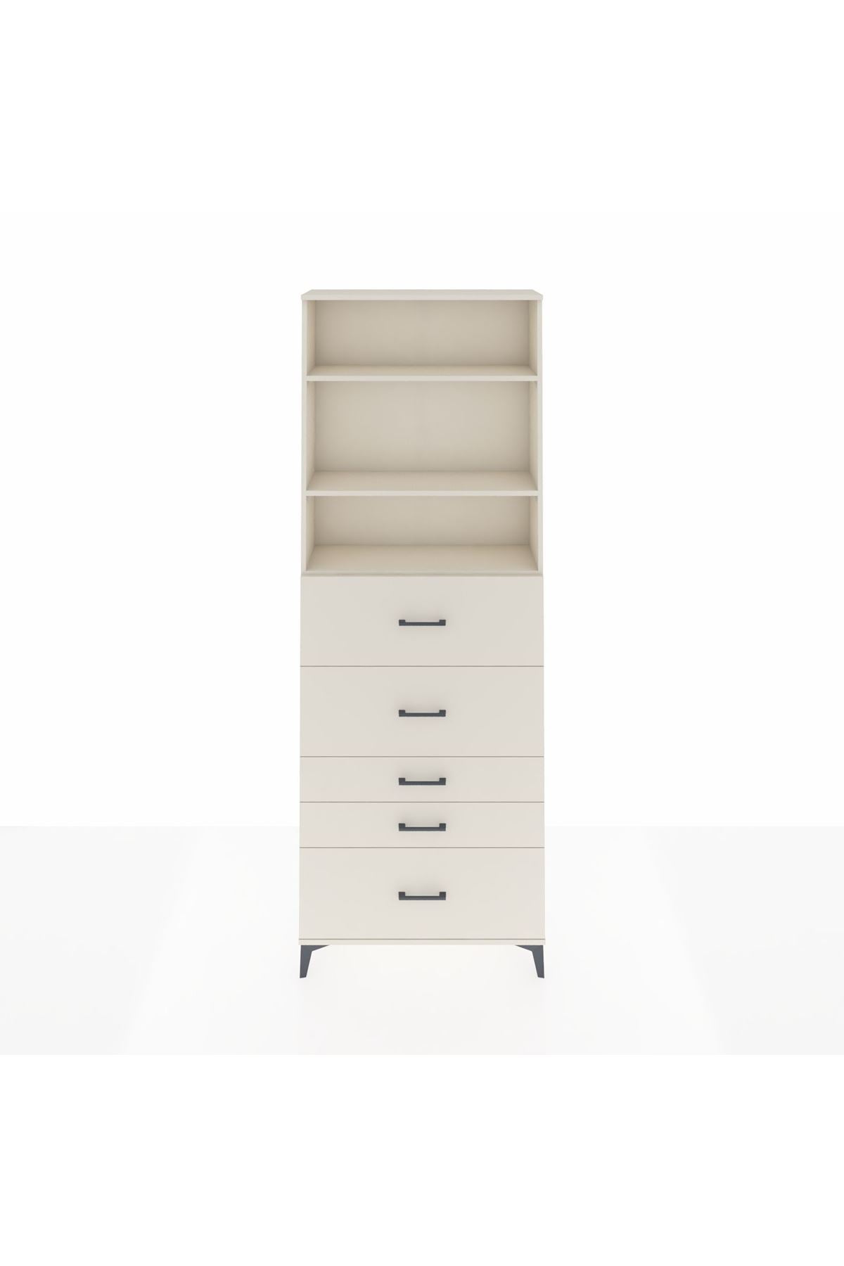Arges Dolap 3 Raflı 5 Çekmeceli 88x30x243 - S33M200V1A