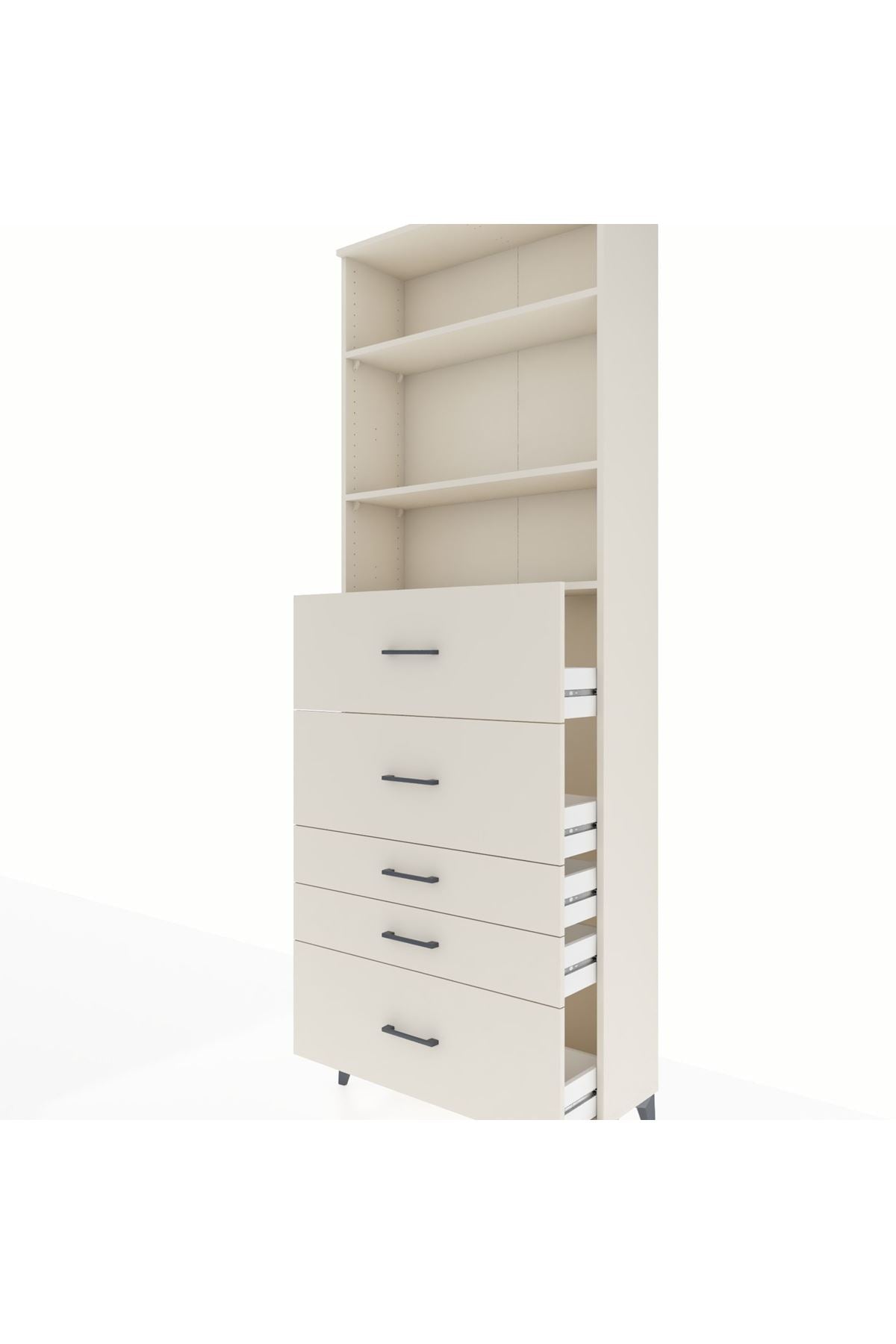 Arges Dolap 3 Raflı 5 Çekmeceli 88x30x243 - S33M200V1A