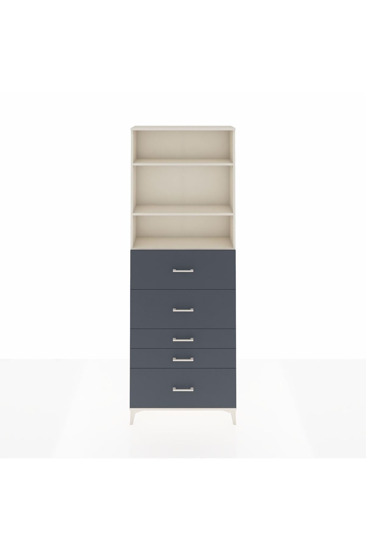 Arges Dolap 3 Raflı 5 Çekmeceli 88x30x243 - S33M200V2A