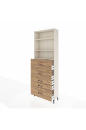Arges Dolap 3 Raflı 5 Çekmeceli 88x30x243 - S33M200V3A