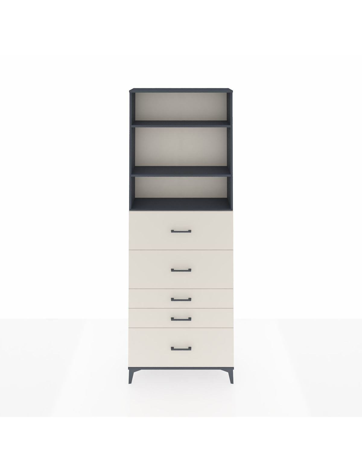 Arges Dolap 3 Raflı 5 Çekmeceli 88x30x243 - S33M200V4A