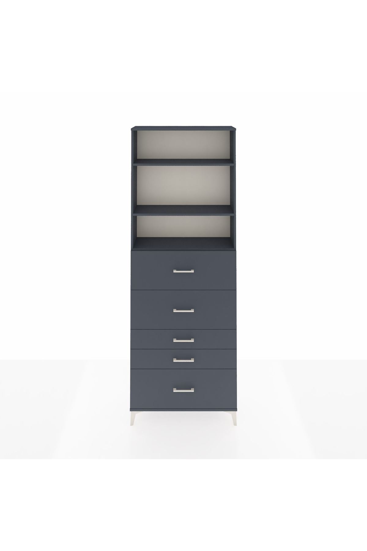 Arges Dolap 3 Raflı 5 Çekmeceli 88x30x243 - S33M200V5A