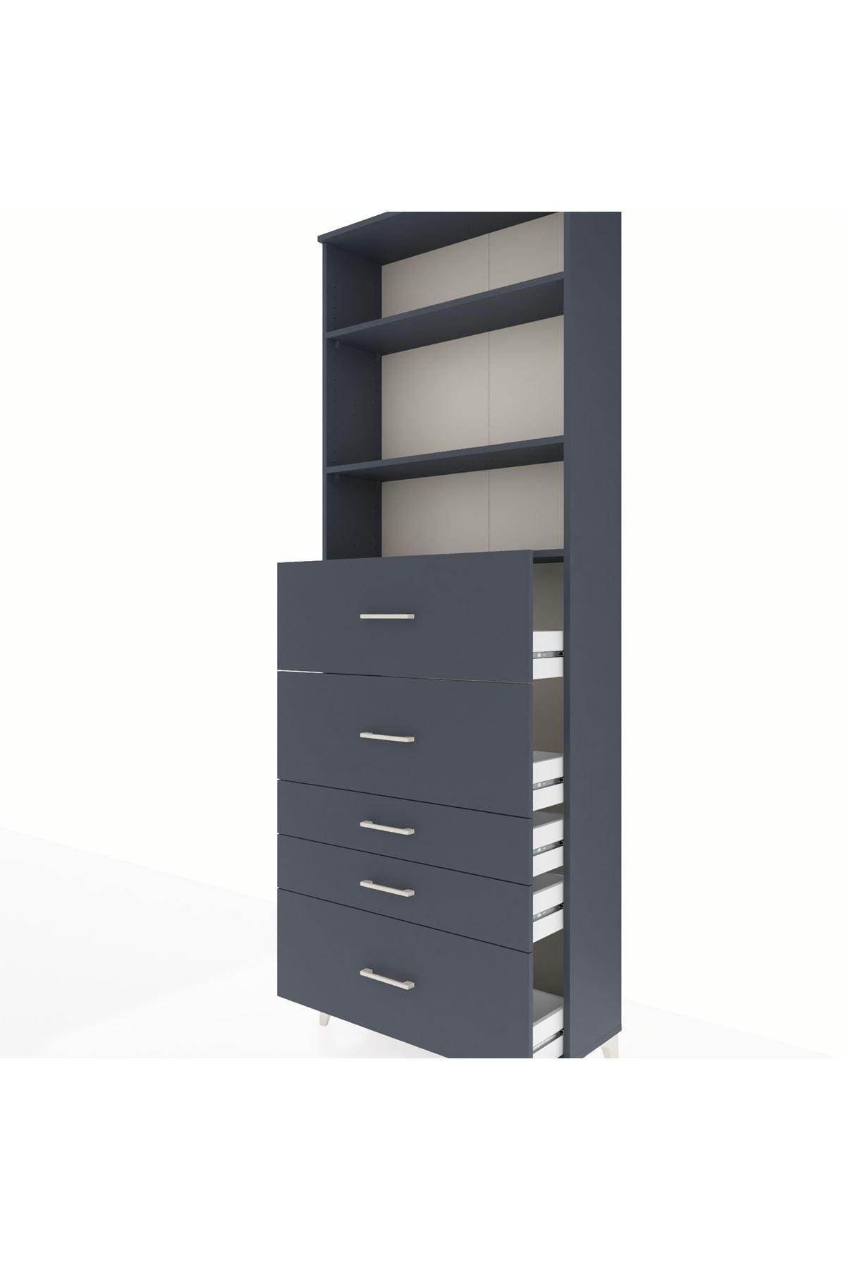 Arges Dolap 3 Raflı 5 Çekmeceli 88x30x243 - S33M200V5A