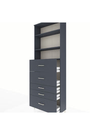 Arges Dolap 3 Raflı 5 Çekmeceli 88x30x243 - S33M200V5A