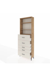 Arges Dolap 3 Raflı 5 Çekmeceli 88x30x243 - S33M200V7A