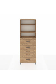Arges Dolap 3 Raflı 5 Çekmeceli 88x30x243 - S33M200V9A