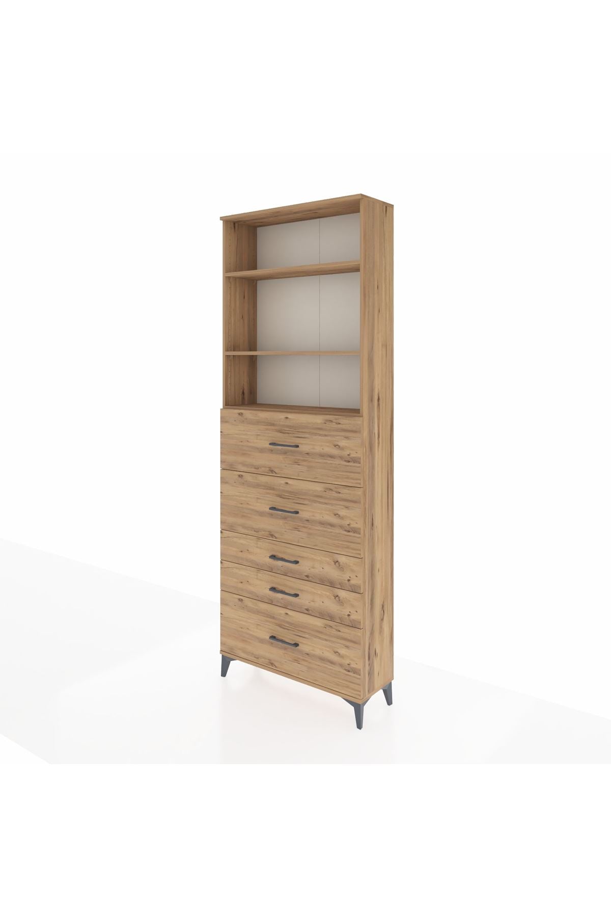 Arges Dolap 3 Raflı 5 Çekmeceli 88x30x243 - S33M200V9A