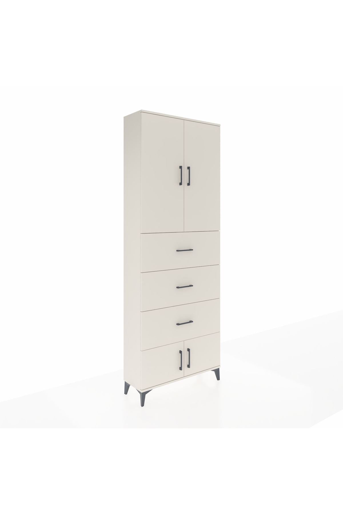 Arges Dolap 3 Raflı 3 Çekmeceli 4 Kapaklı 88x30x243 - S33M201V1A