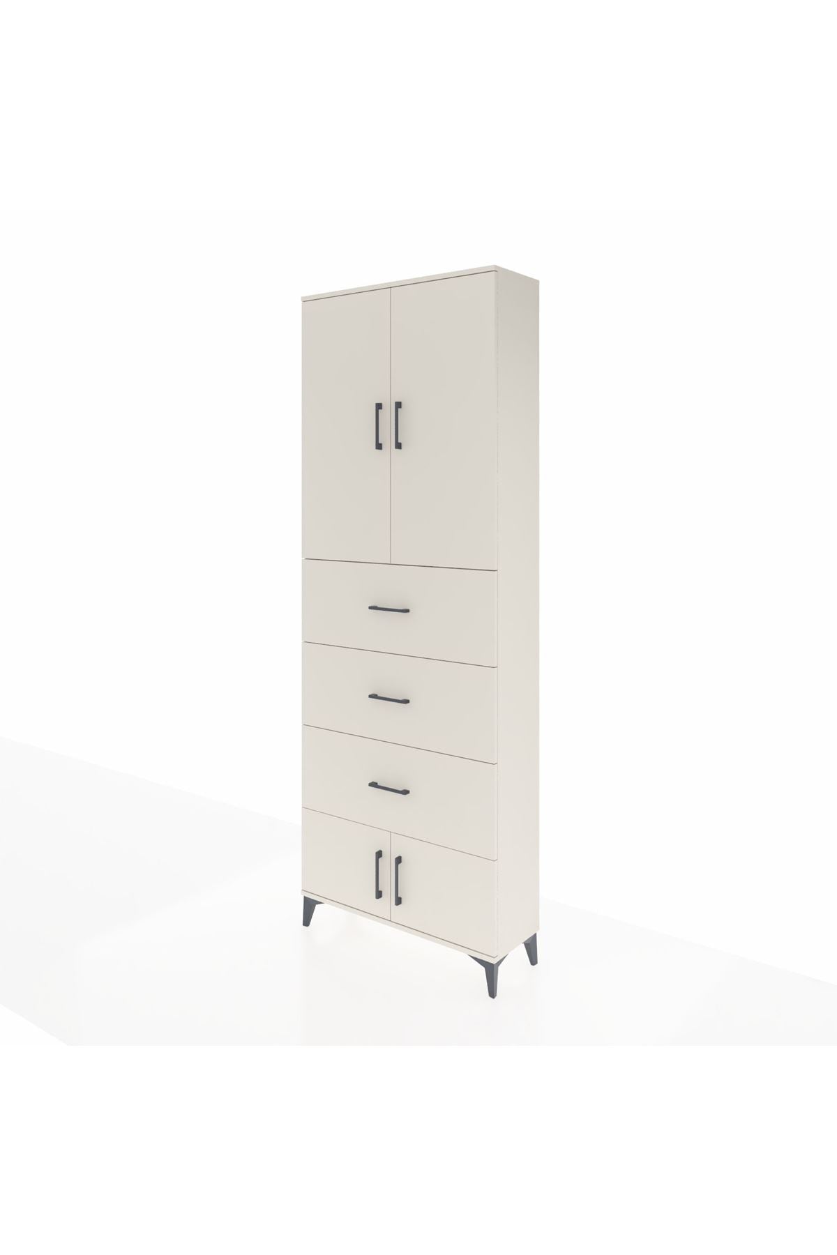 Arges Dolap 3 Raflı 3 Çekmeceli 4 Kapaklı 88x30x243 - S33M201V1A