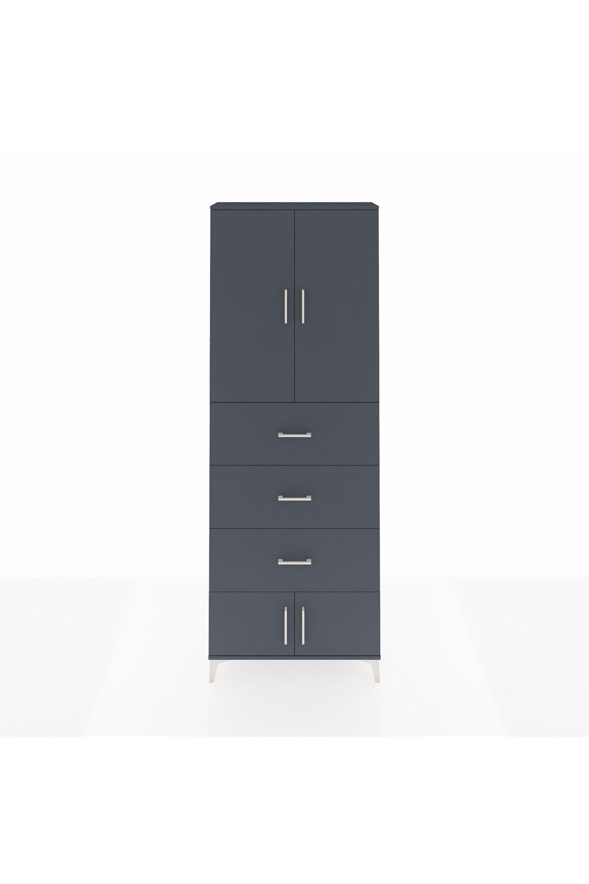 Arges Dolap 3 Raflı 3 Çekmeceli 4 Kapaklı 88x30x243 - S33M201V5A