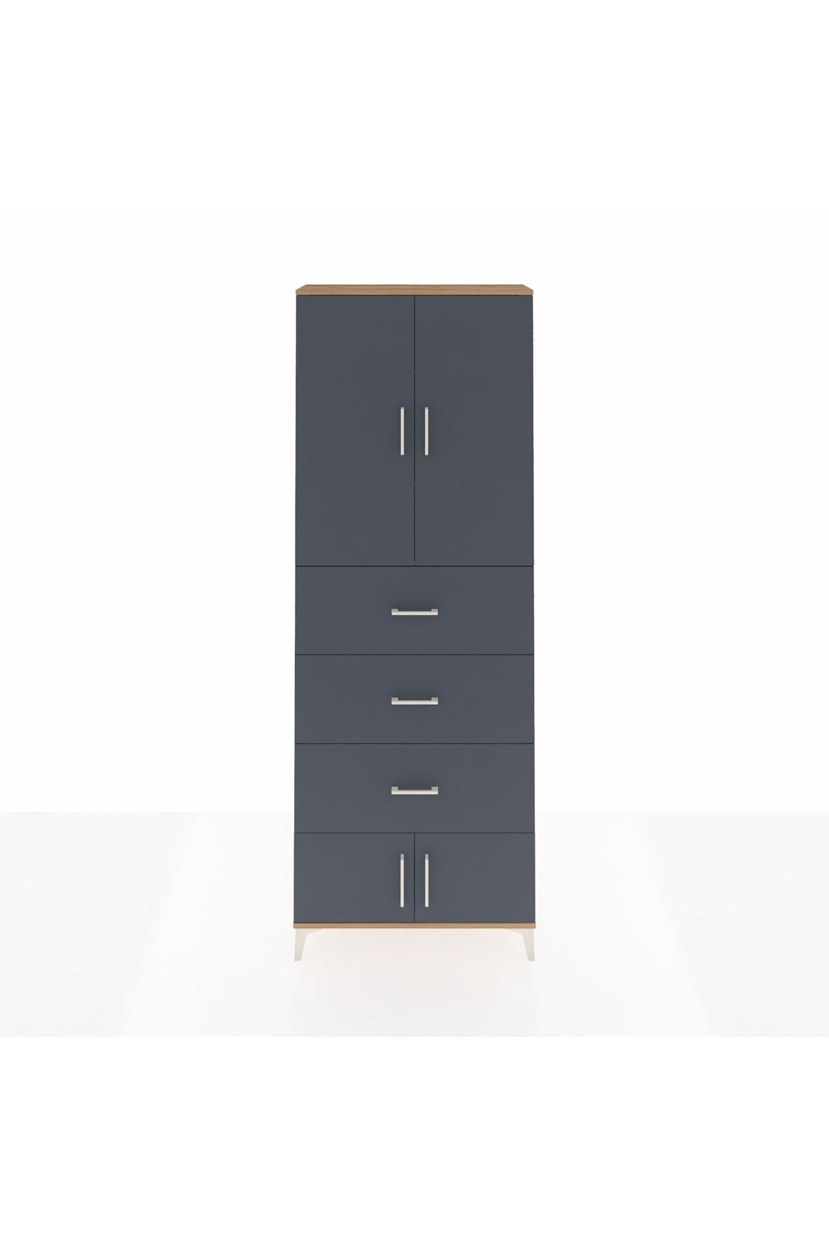 Arges Dolap 3 Raflı 3 Çekmeceli 4 Kapaklı 88x30x243 - S33M201V8A