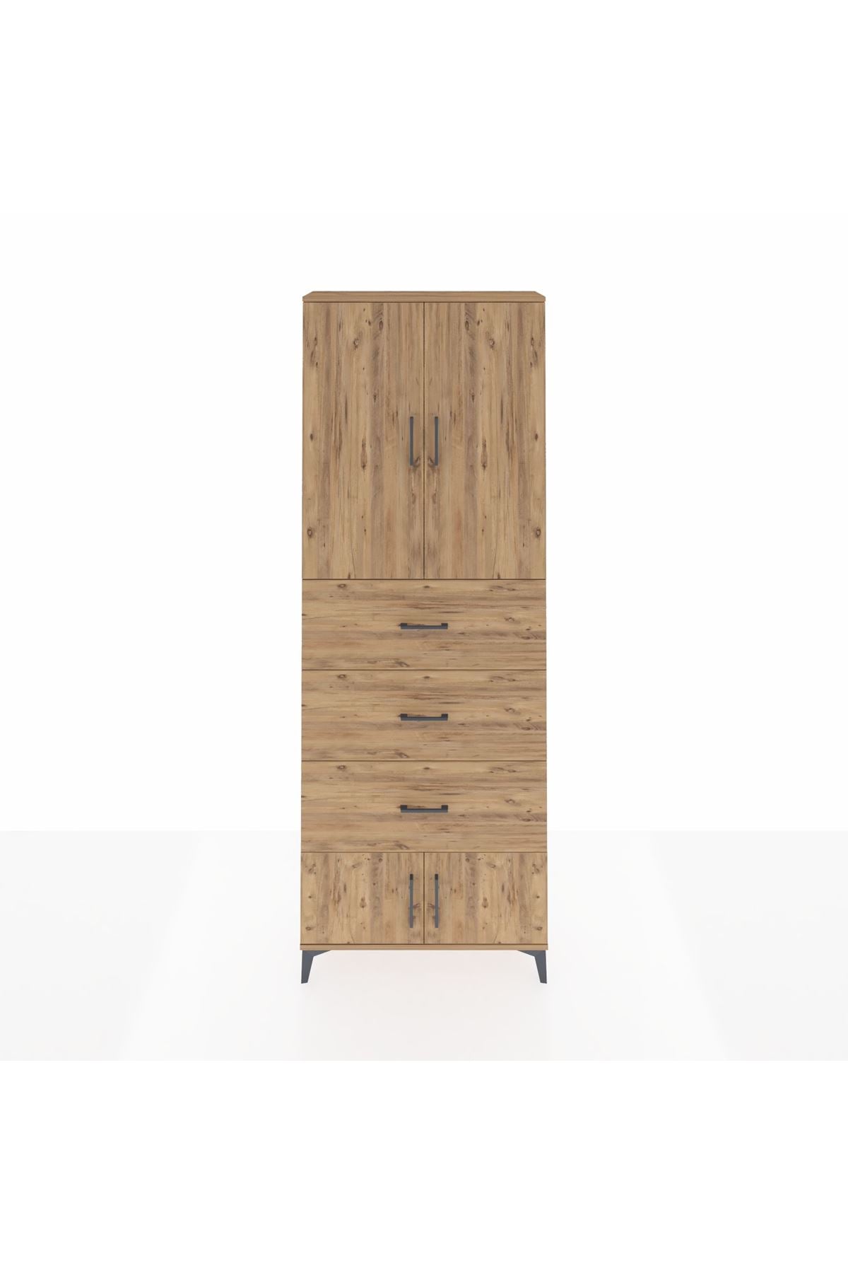 Arges Dolap 3 Raflı 3 Çekmeceli 4 Kapaklı 88x30x243 - S33M201V9A