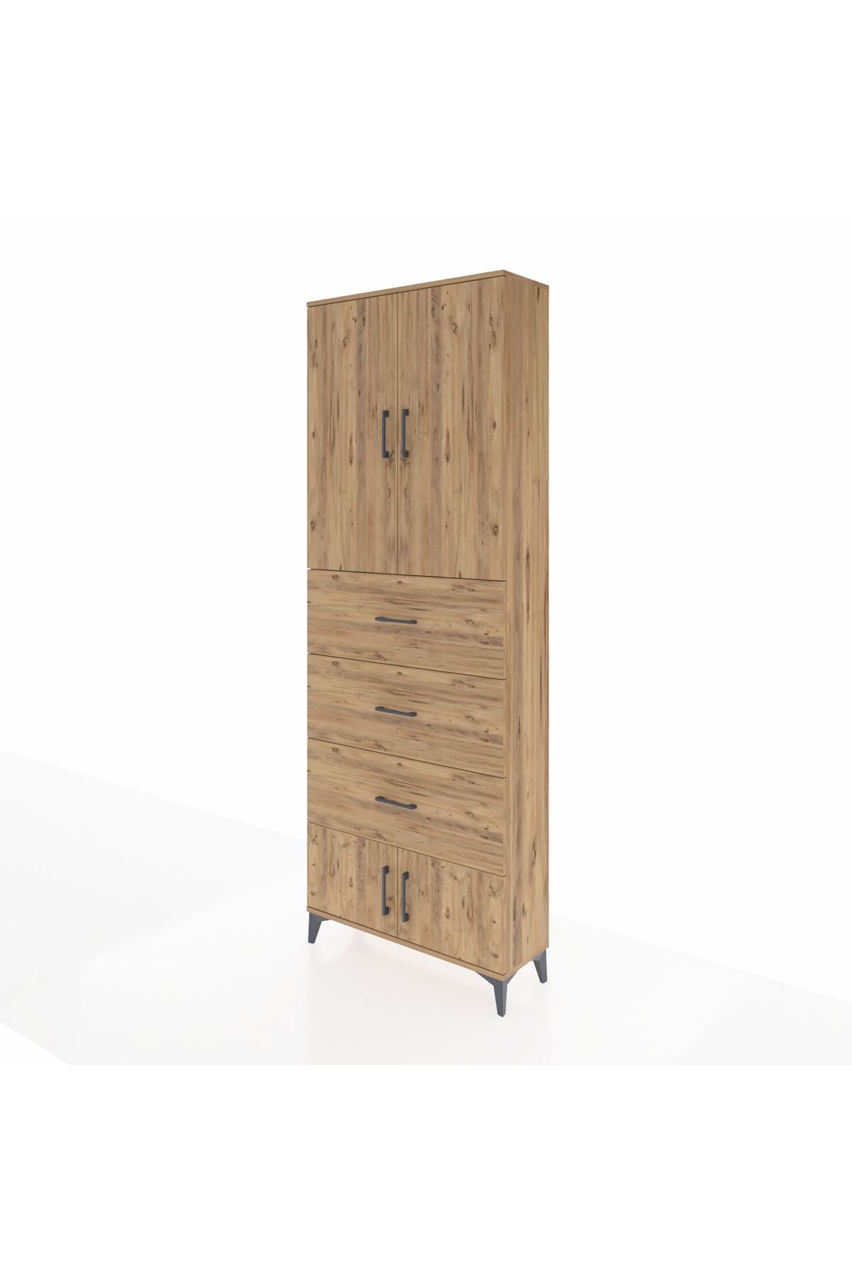 Arges Dolap 3 Raflı 3 Çekmeceli 4 Kapaklı 88x30x243 - S33M201V9A